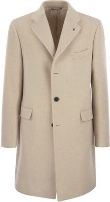 Single-breasted wool coat-DK