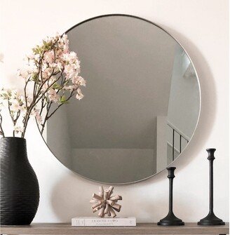 Frame My Mirror Cheyenne Nickel Round Wall Mirror - 30