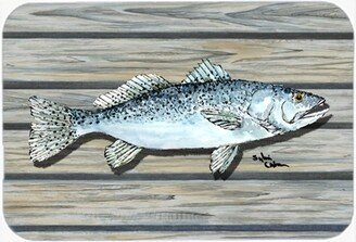 8494LCB Speckled Trout on the Wharf Glass Cutting Board