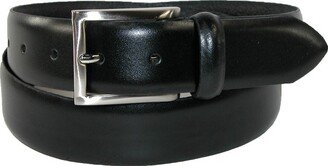 Men's Italian Leather Padded Dress Belt, , Black