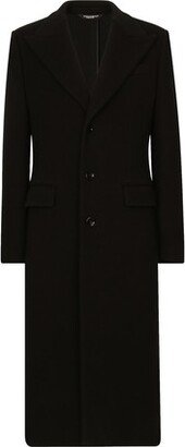 Single-Breasted Technical Wool Coat