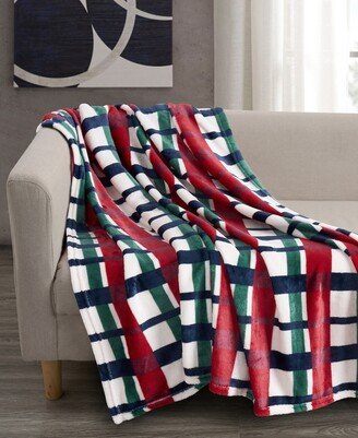 Videri Home Holiday Plaid Velvet Throw, 50 x 60