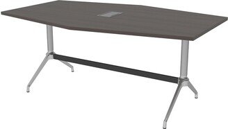 Skutchi Designs, Inc. 4x6 Hexagon Meeting Room Table With Trestle Base And Power Unit