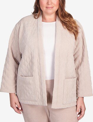 Plus Size St.Moritz Quilted Chenille Corduroy Jacket