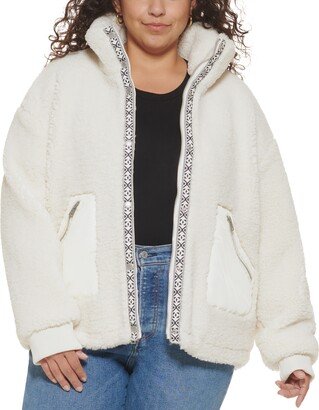 Trendy Plus Size Fleece Teddy Jacket