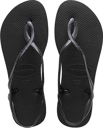Luna Flip Flops (Black) Women's Sandals