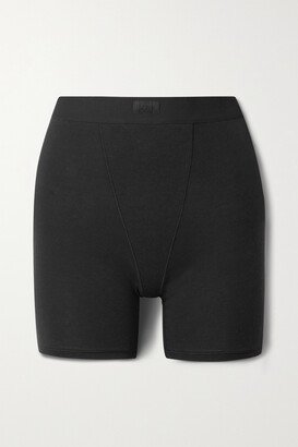 Boyfriend Stretch-modal And Cotton-blend Jersey Boxer Shorts - Onyx