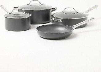 7pc Nonstick Hard Anodized Aluminum Cookware Set Dark Gray - Figmint™