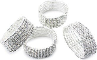 Sparkles Home Rhinestone Elastic Napkin Ring - Set Of 4