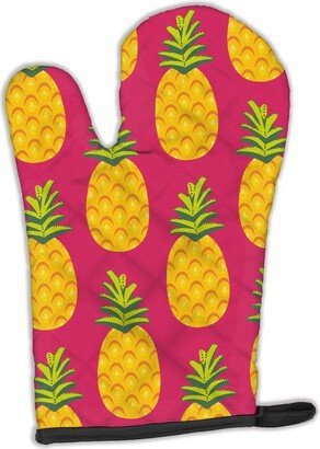 Pineapples on Pink Oven Mitt