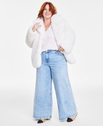 On 34th Plus Size Faux-Fur Jacket, Created for Macy's