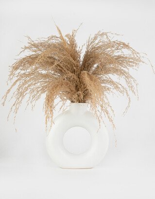 Dried Pampas In Donut Vase