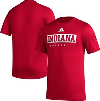 Men's Crimson Indiana Hoosiers Football Practice Aeroready Pregame T-shirt