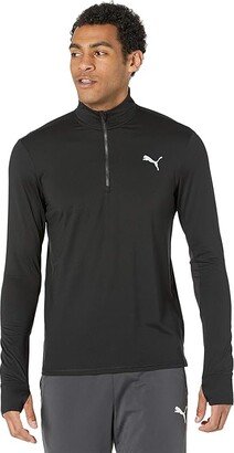 Run Favorite 1/4 Zip Black) Men's Clothing