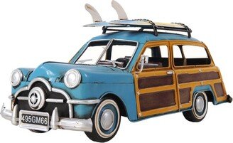 1949 Green Ford Wagon Car and Surfboards 1:12 Scale Model