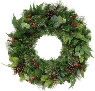 Puleo Decorated Christmas Wreath with 120 Tips, 24