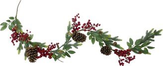 Northlight Pine Springs Berries and Pine Cones Artificial Christmas Garland-Unlit