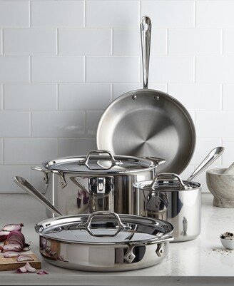 D3 Stainless Steel Cookware Set, Created for Macy's, 7 Piece