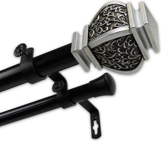 InStyleDesign 1-inch Two Tone Royalty Collection Double Curtain Rod