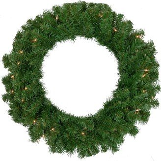 Northlight Pre-Lit Dorchester Pine Artificial Christmas Wreath, 24-Inch, Clear Lights