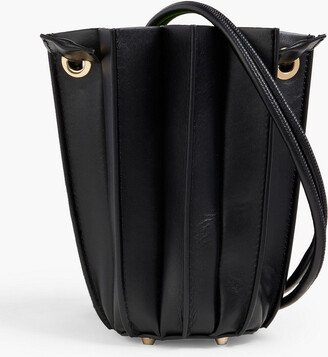 Plissé Mini XS leather bucket bag-AA