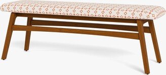 Scandinavian Dining Bench Jonathan Adler Malmo Tangerine