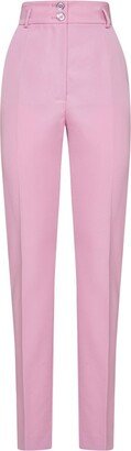 Buttoned Straight Leg Trousers-AB