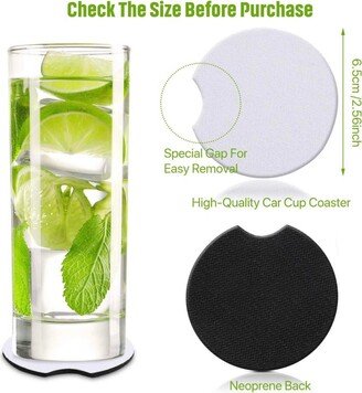 Sublimation Blanks Coaster Diy Car Cup Holder With Absorbent Neoprene & Finger Notch