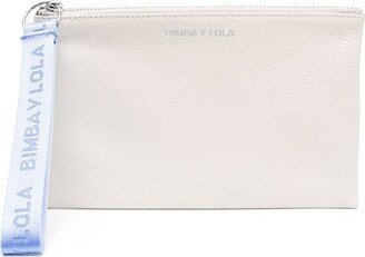 Bimba y Lola Logo-Print Leather Makeup Bag