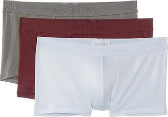 CK Black Low Rise Trunks 3-Pack (Tawny Port/Arctic Ice/Charcoal Grey) Men's Underwear