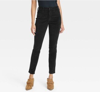 Women' High-Rie Corduroy Skinny Jean - Univeral Thread™ Black 12