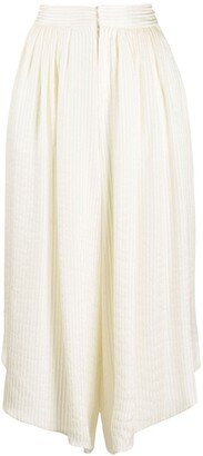 Lurex-Stripe Silk Culottes