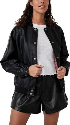 Wild Rose Leather Short (Black) Women's Clothing