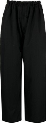 Elasticated-Waist Cropped Trousers-AJ