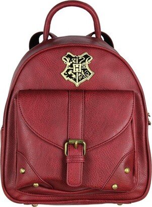 Seven Times Six Harry Potter Bag Hogwarts School Crest Faux Leather Mini Backpack Red