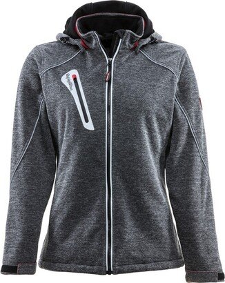 Women's Fleece Lined Extreme Sweater Jacket with Removable Hood (Grey, 2XL)