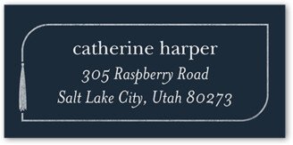 Address Labels: Tassel Trim Address Label, White, Address Label, Matte