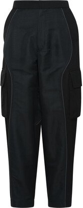 Black Nylon Blend Trousers