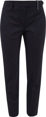 Cropped Tailored Trousers-BK