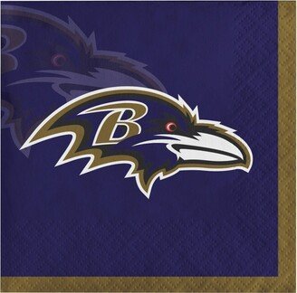 NFL 48ct Baltimore Ravens Football Beverage Napkins