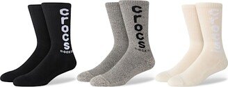 CrocsSocks Logo Crew 3-Pack