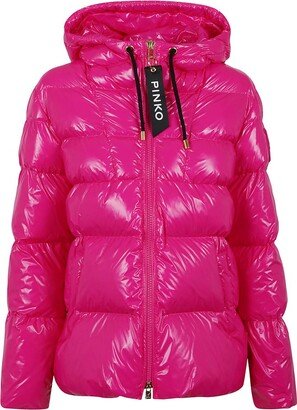 High Shine Hooded Puffer Jacket