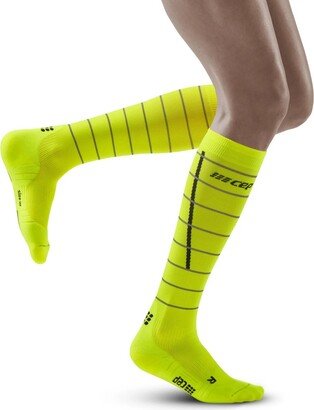 Women's Reflective Tall Socks - Neon Yellow