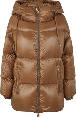 Zip-Up Hooded Down Jacket-AC