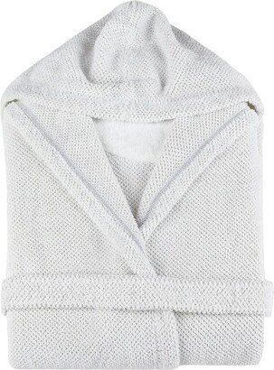 Graccioza Cotton-Linen Waffle Hooded Bathrobe (Large/Extra Large)