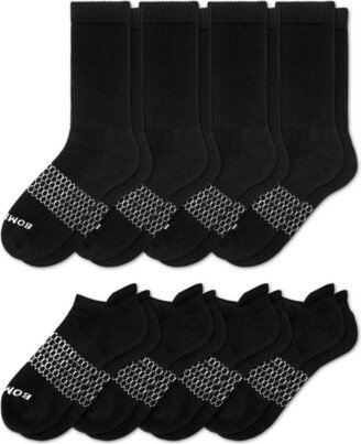 Women's Calf & Ankle Sock 8-Pack - Black - Medium - Cotton