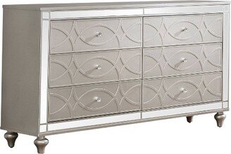 La Mesa 6 Drawer Glam Dresser Silver - HOMES: Inside + Out