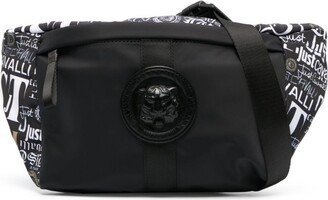 Logo-Print Zip-Up Belt Bag-AA