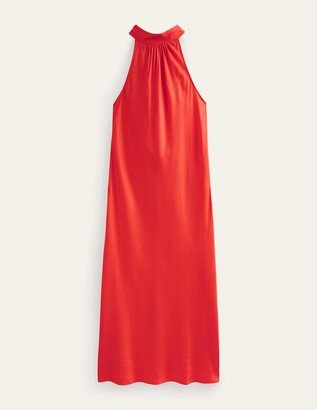 Tie Back Slip Midi Dress