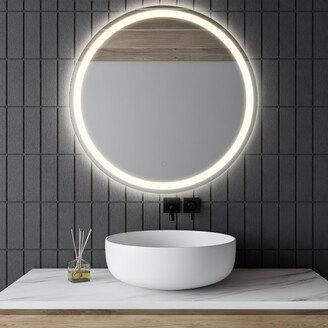 Dane 27 Round Frameless Anti-Fog Aluminum Front/Back-lit Tri-color LED Bathroom Vanity Mirror with Smart Touch Control